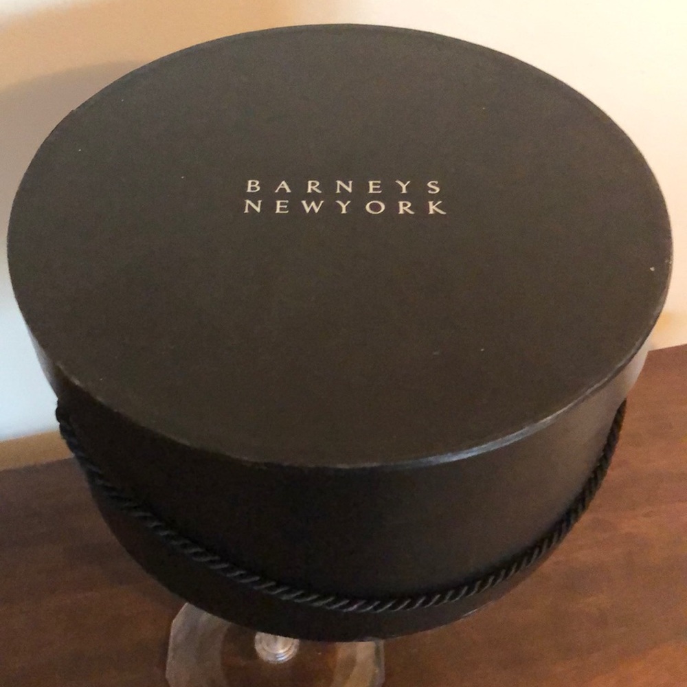 Bergdorf Goodman Black Suede Hat